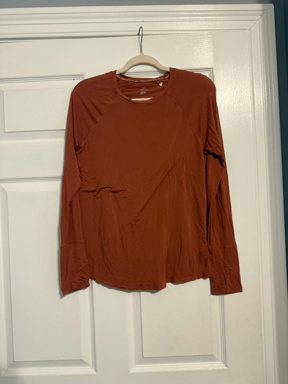 aerie Long Sleeve Tee in Rust